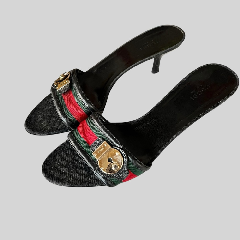 GUCCI Open Toe 2 1/2” heels Sandals. - Picture 3 of 8